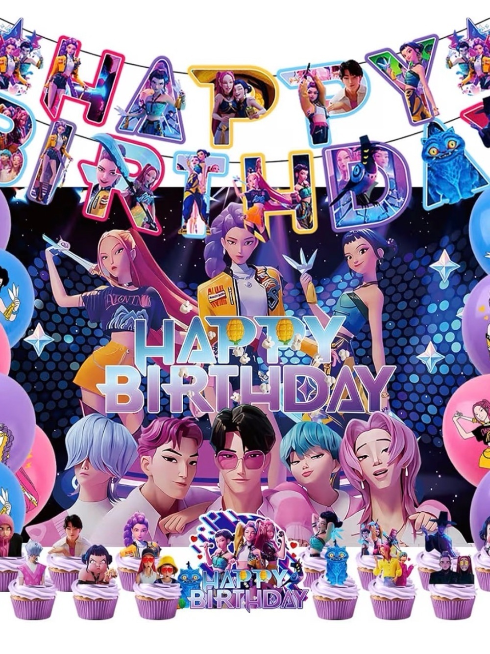 K-pop Korean Idol complete birthday party set - Picture 6 of 8